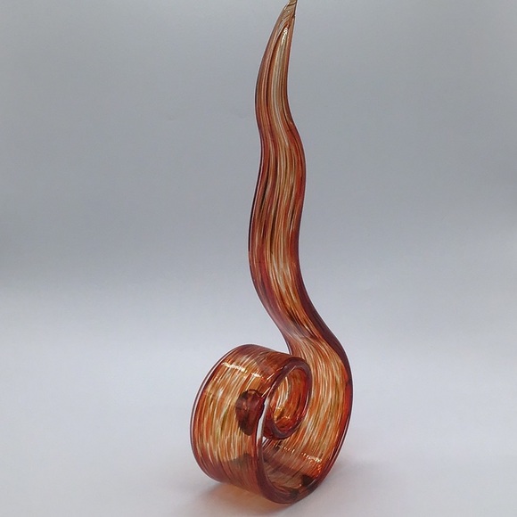 Art Glass Dancing Flame Sculpture Hand Blown - Picture 3 of 6